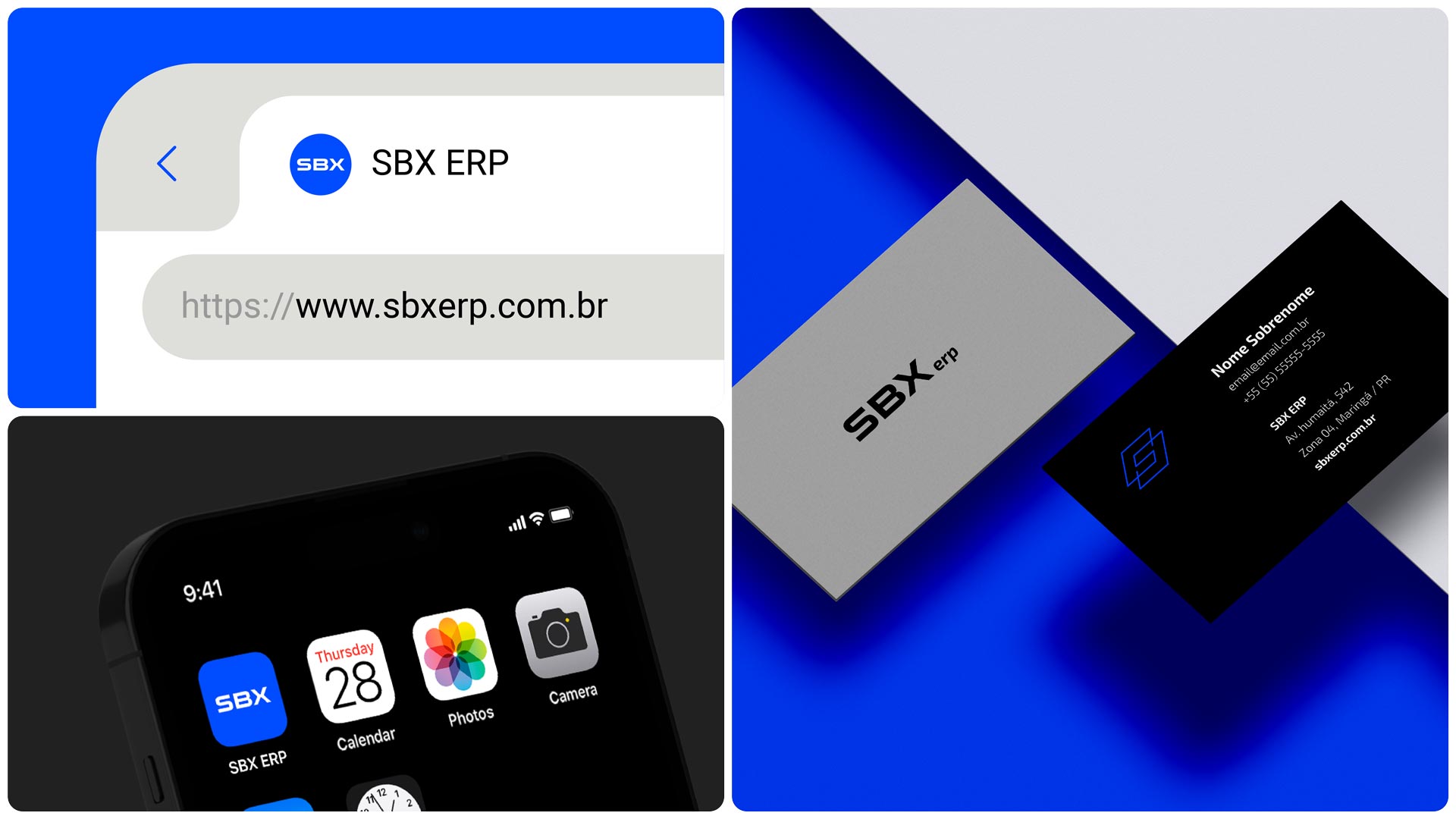 Marca e identidade visual para empresa de software SBX ERP da Sabium Sistemas no Paraná